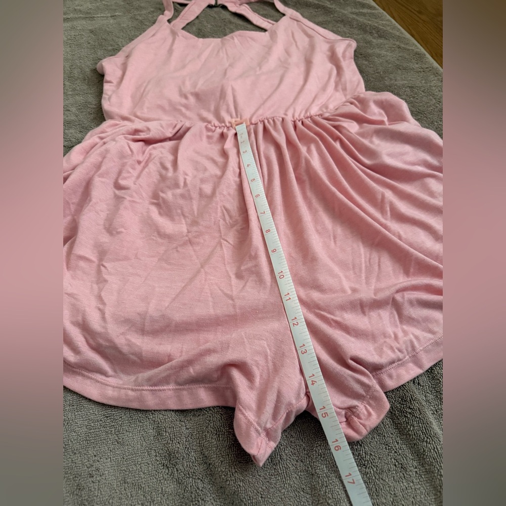 Halara Pocket 2-in-1 Halter Romper Easy Peezy Edition Creole Pink Floral Yarn XL - Picture 9 of 10